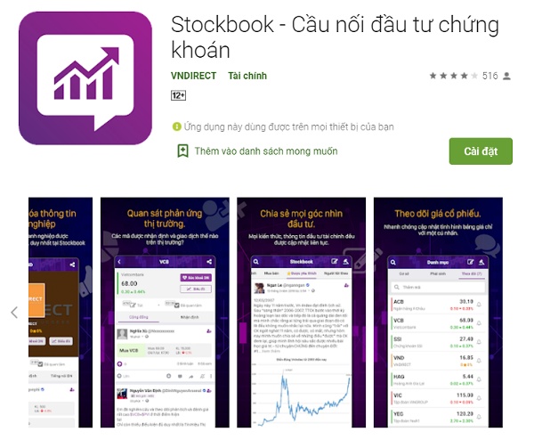 App giao dịch chứng khoán Stockbook