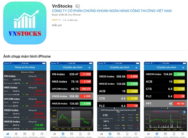 Ứng dụng đầu tư chứng khoán VnStocks